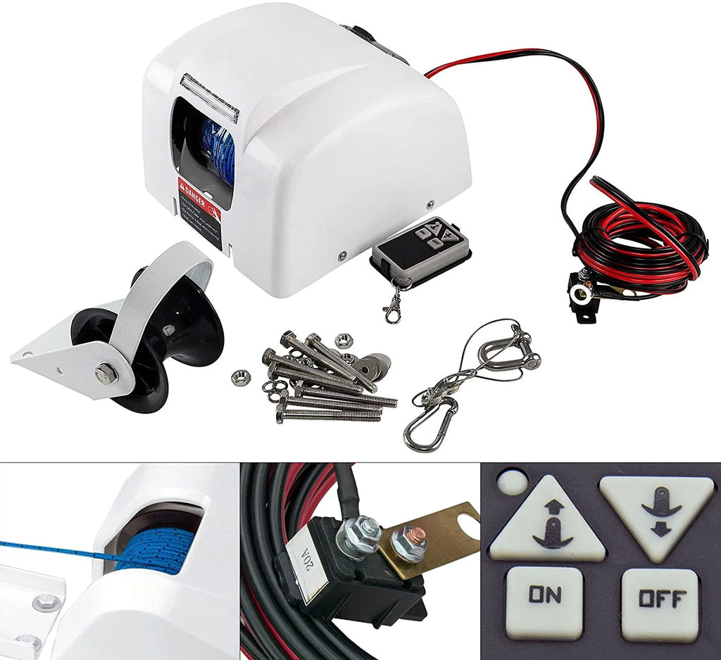 Electric Anchor Winch with Wireless Remote Control 25LBS L692119