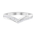1/4 CT Diamond Chevron Ring in Pave Setting, 925 Sterling Silver J46159