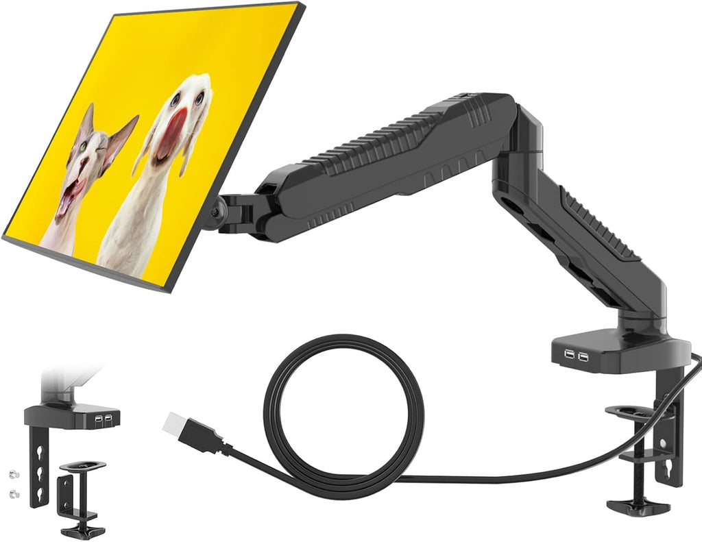 Dual Monitor Arm Desk Mount with USB 2.0, VESA 75*75/100*100, 14.3 lbs, Pack of 2 X48251