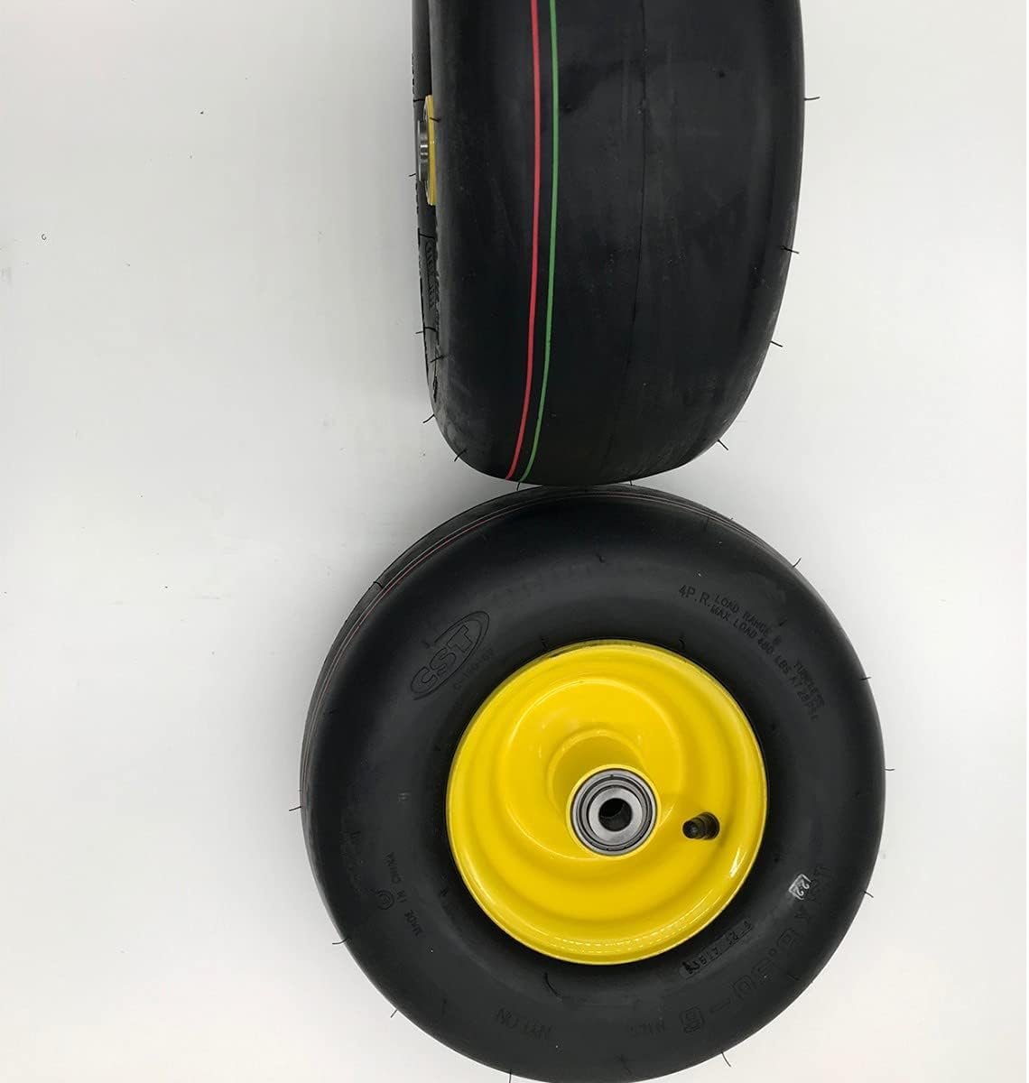 Set of 2 13x6.50-6 Smooth 5/8 Inch Axle Yellow Wheel A3460