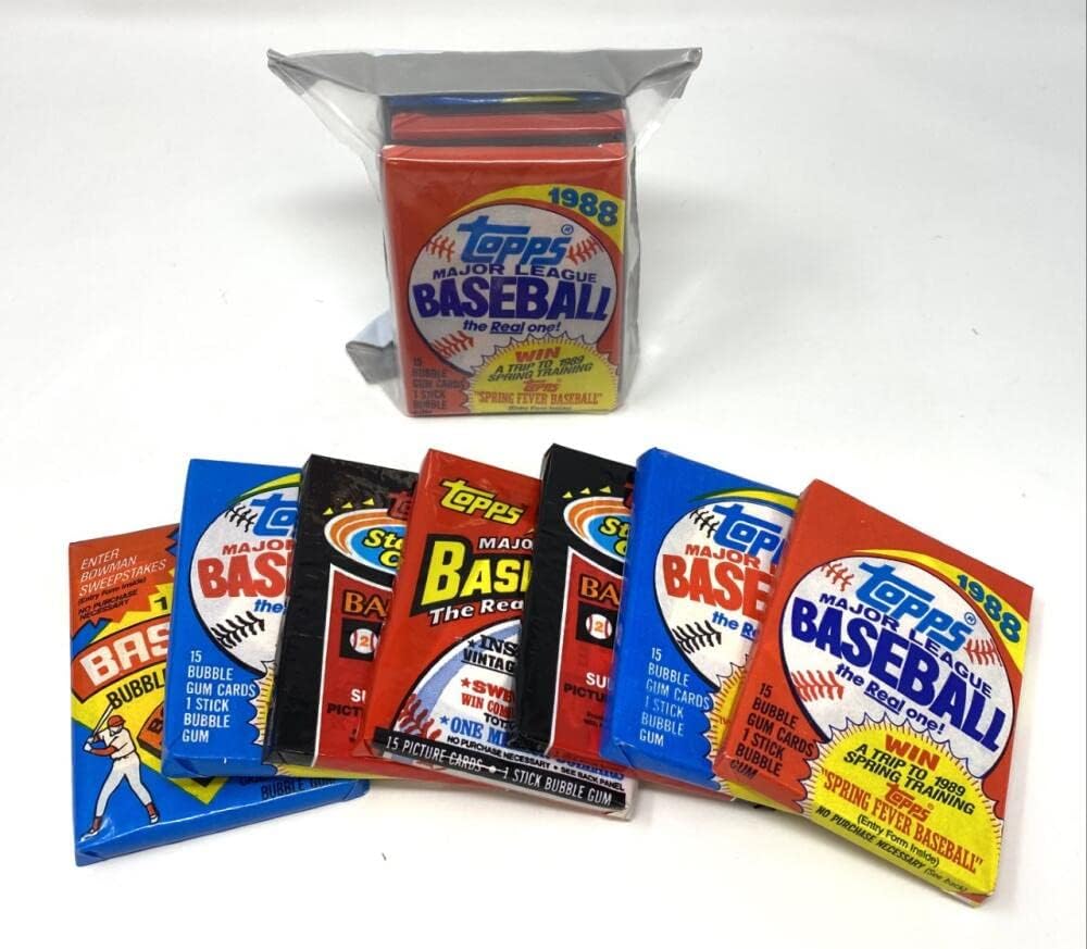 100 Vintage Topps Baseball Cards Sealed Wax Packs Lot U3454