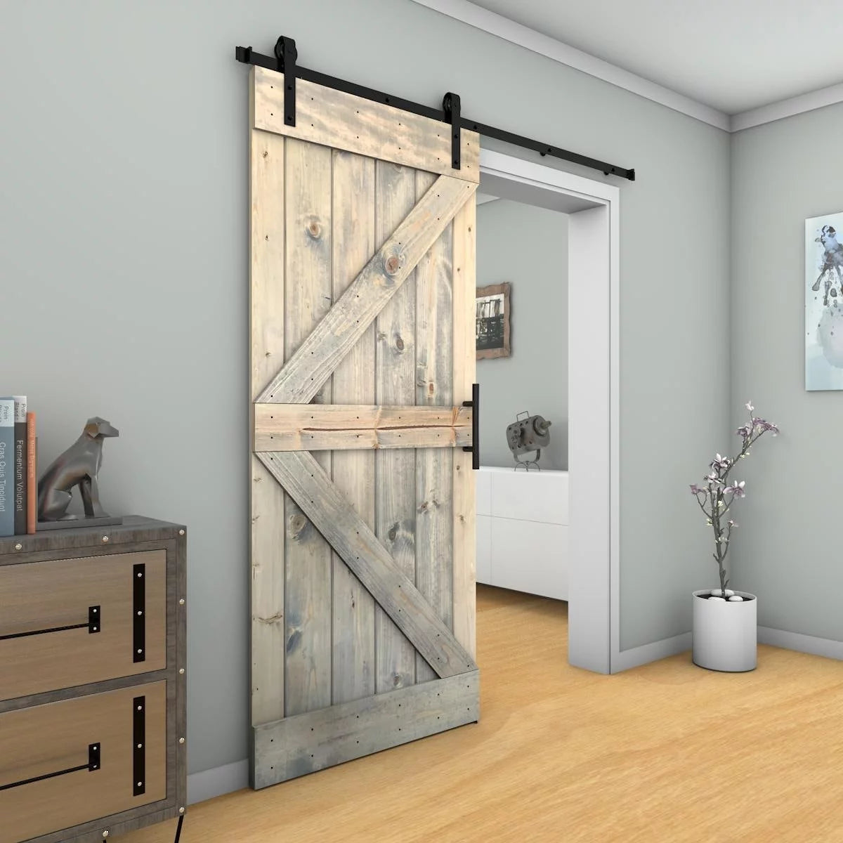 Grey Cashmere 36X84 Barn Door U46187