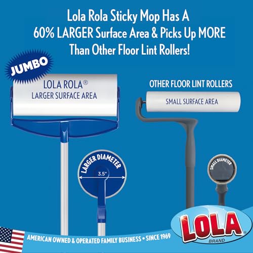 Sticky Mop Floor Lint Roller with 30 Adhesive Sheets C21529