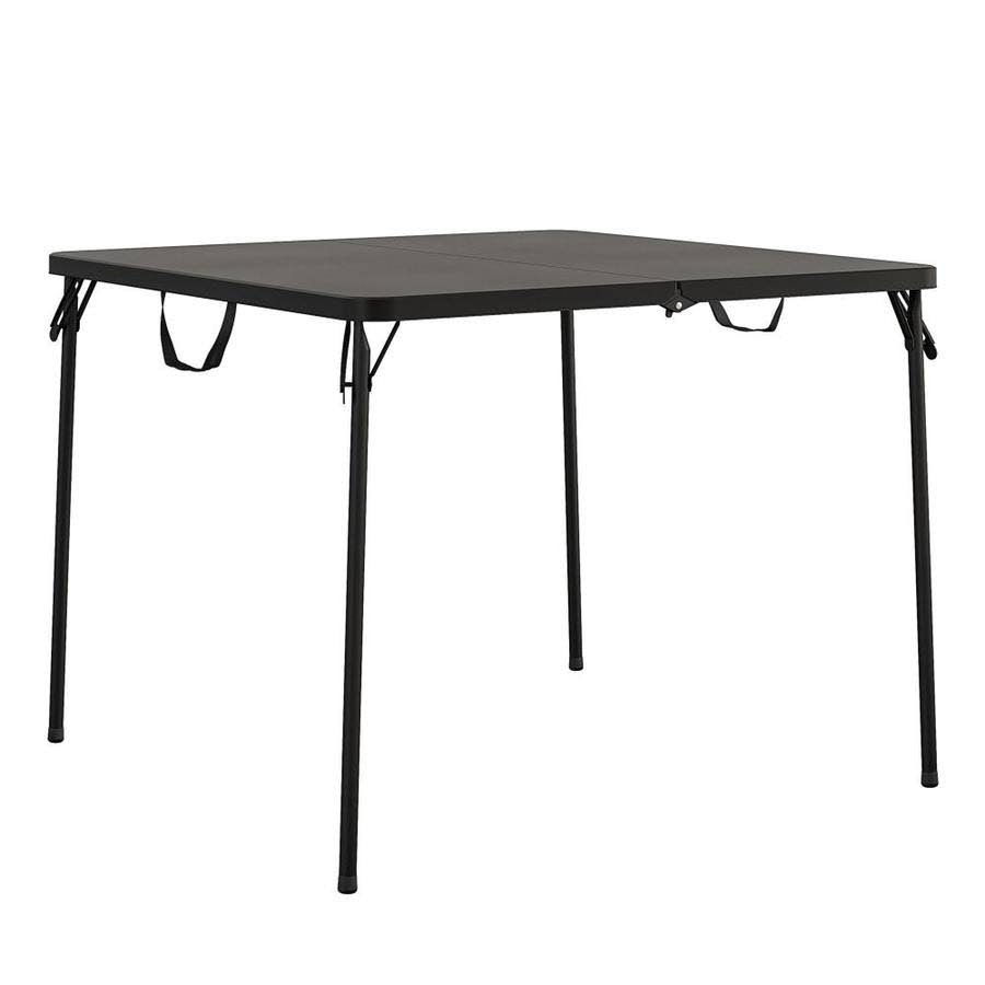 Black Resin Fold-in-Half Card Table H2591