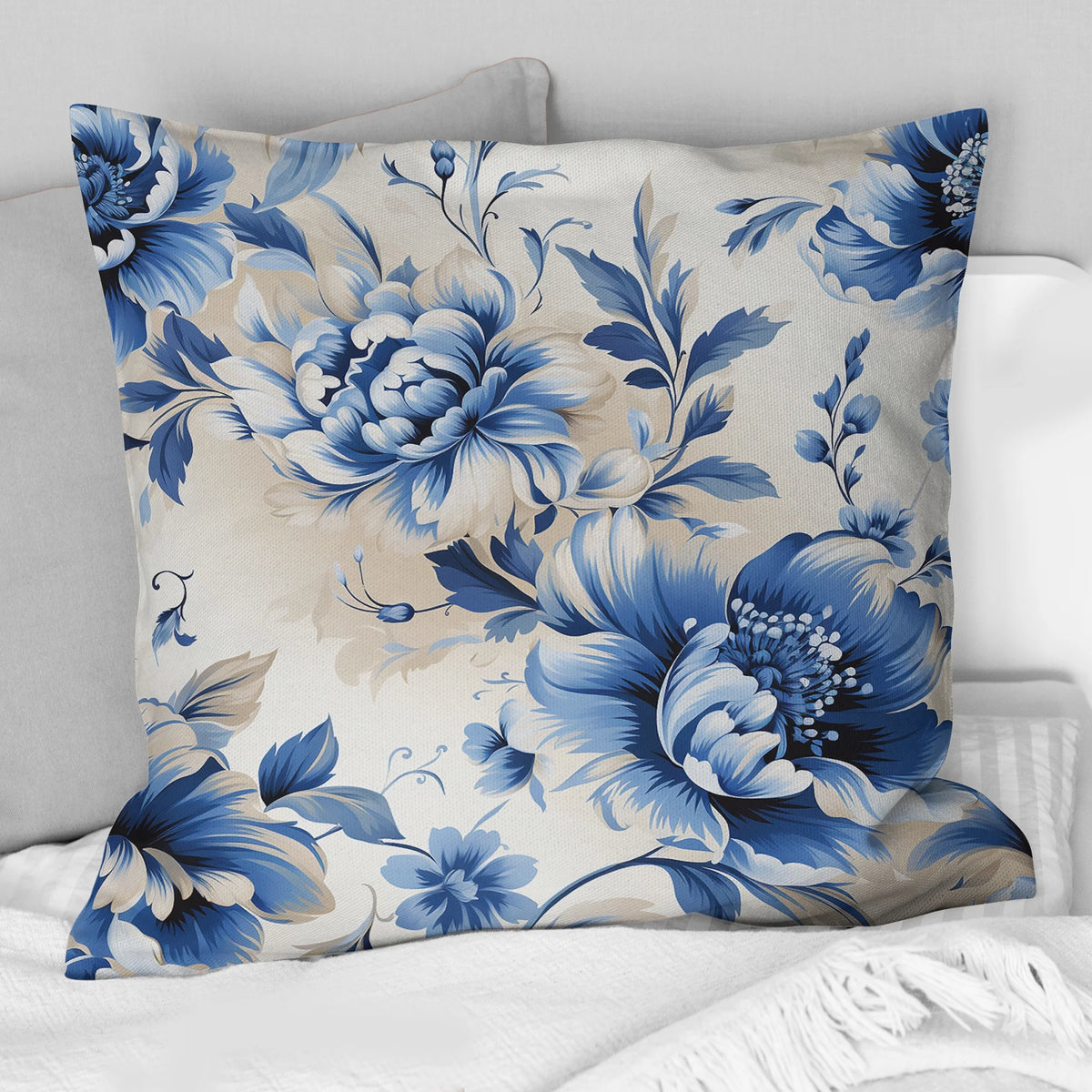 Floral Printed Throw Pillow G151895