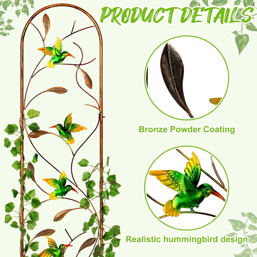 2 Pack 60 Inch High Metal Garden Trellis for Climbing Plants K799530