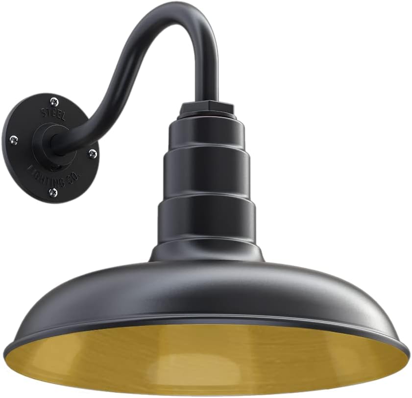 14 inch Dome 16 inch Gooseneck Outdoor Wall Mounted Barn Light C371272