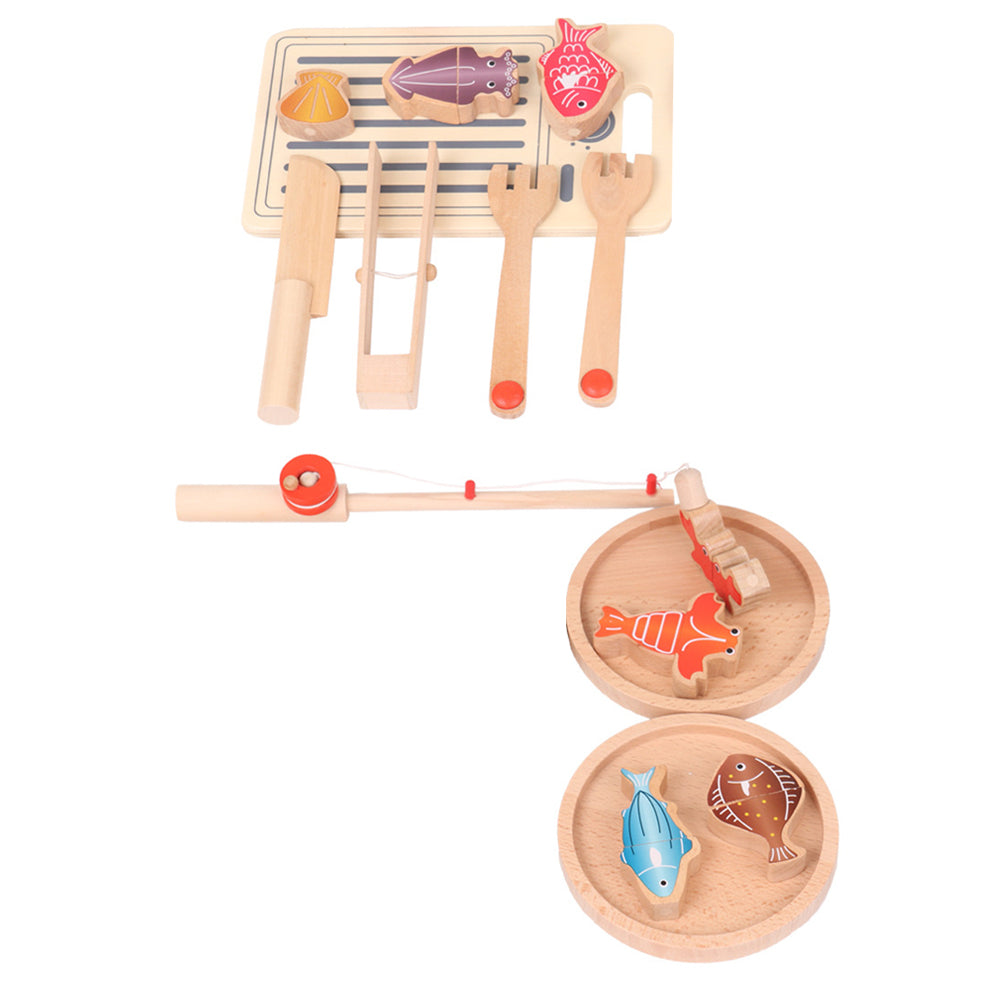 Wooden Role Play Toys Cutting Pretend Food Kitchen Y853