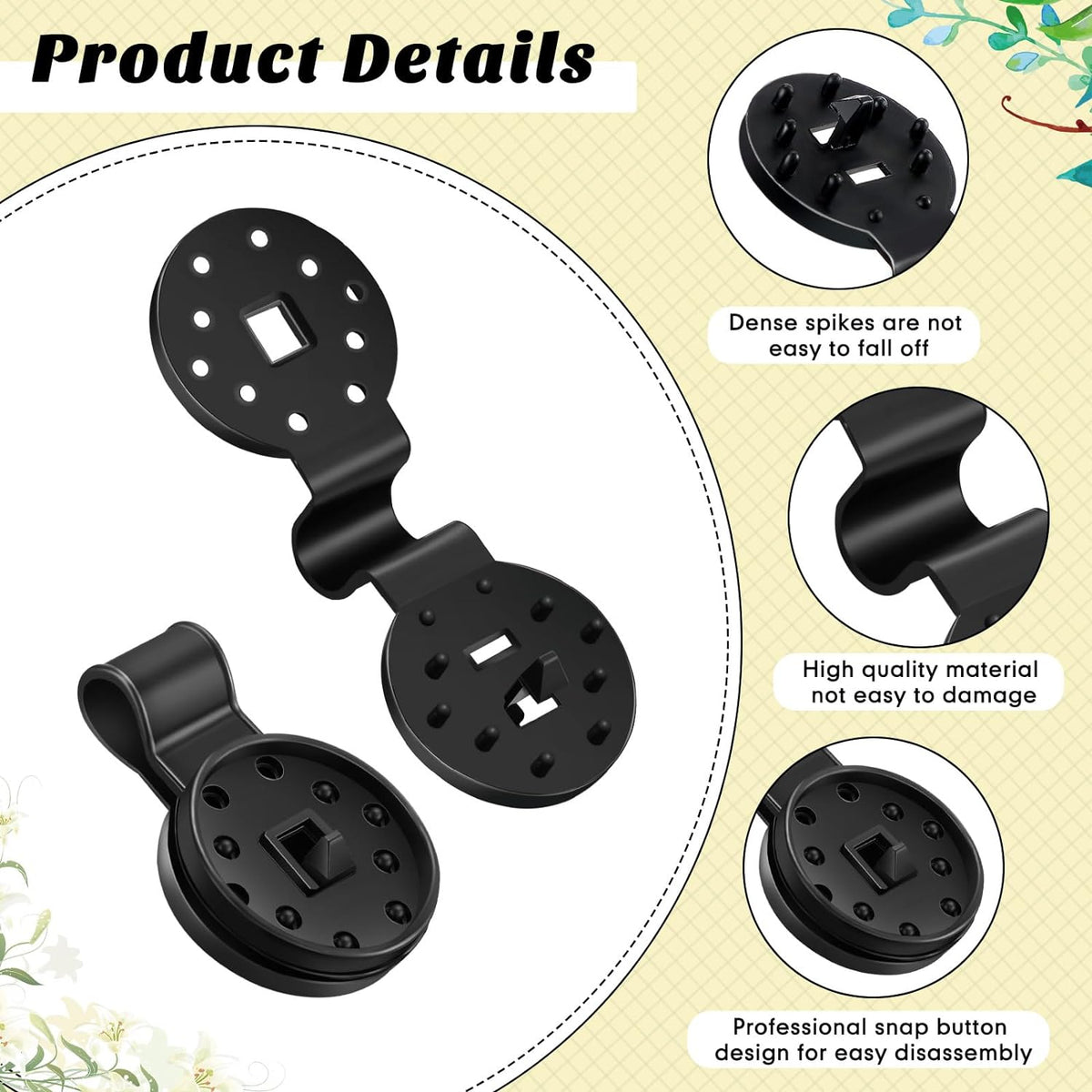 400 Pcs Black Shade Cloth Plastic Clips for Garden Greenhouse A7818