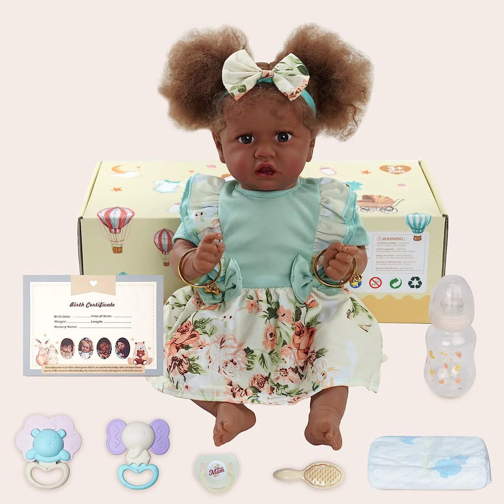 Black 22 Inch Lifelike Soft Body Realistic-Newborn Baby Dolls R2171