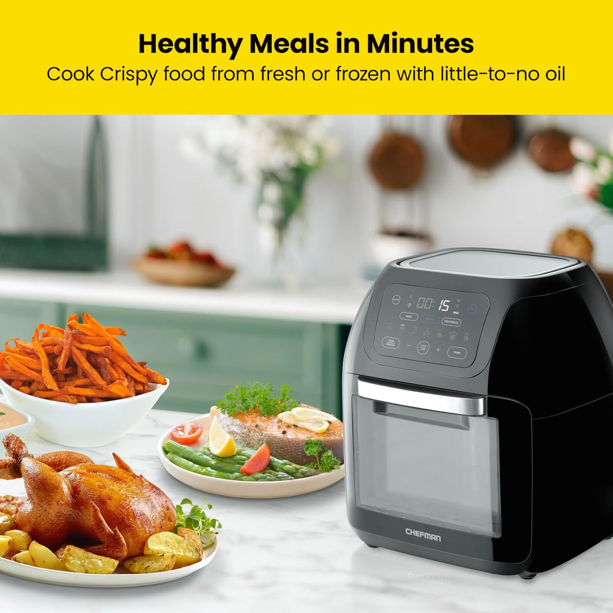 2 Qt Digital Air Fryer with Rotisserie F681