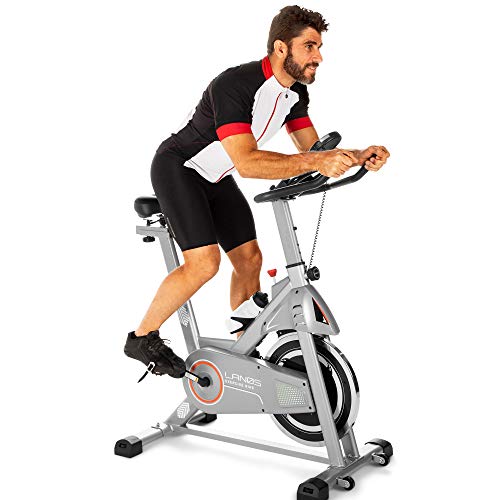 Stationary Exercise Bike with Seat Cushion and Silent Belt Drive Q397