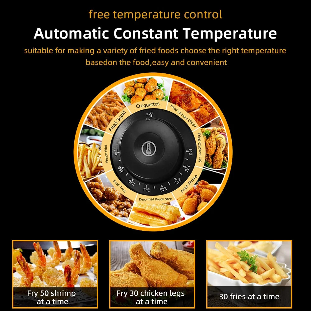 Stainless Steel Electric Deep Fryer with Basket and Temperature Control W894982