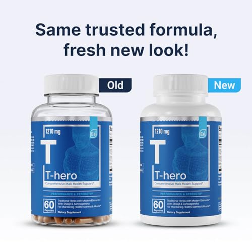 Male Health Supplement with Shoden Ashwagandha, Shilajit, DIM, 60 Caps O349683