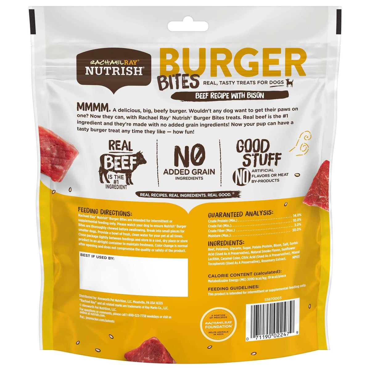 Beef & Bison Burger Bites Dog Treats A35021