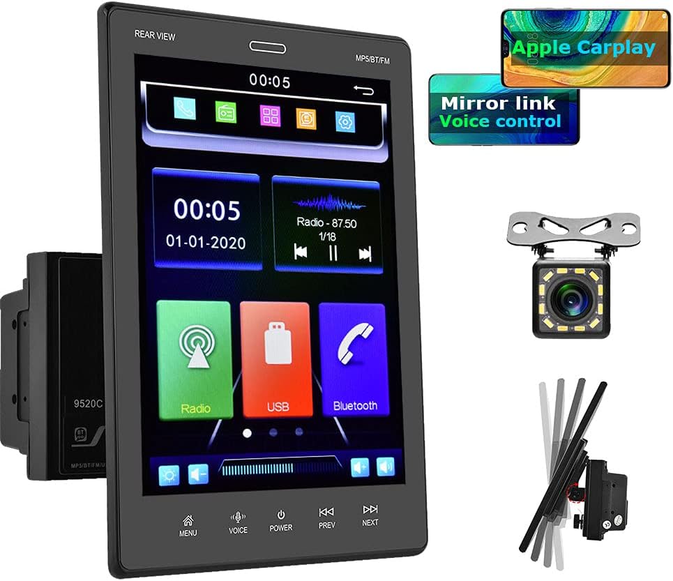 Double Din Car Radio with 9.5 Vertical Touch Screen A7825