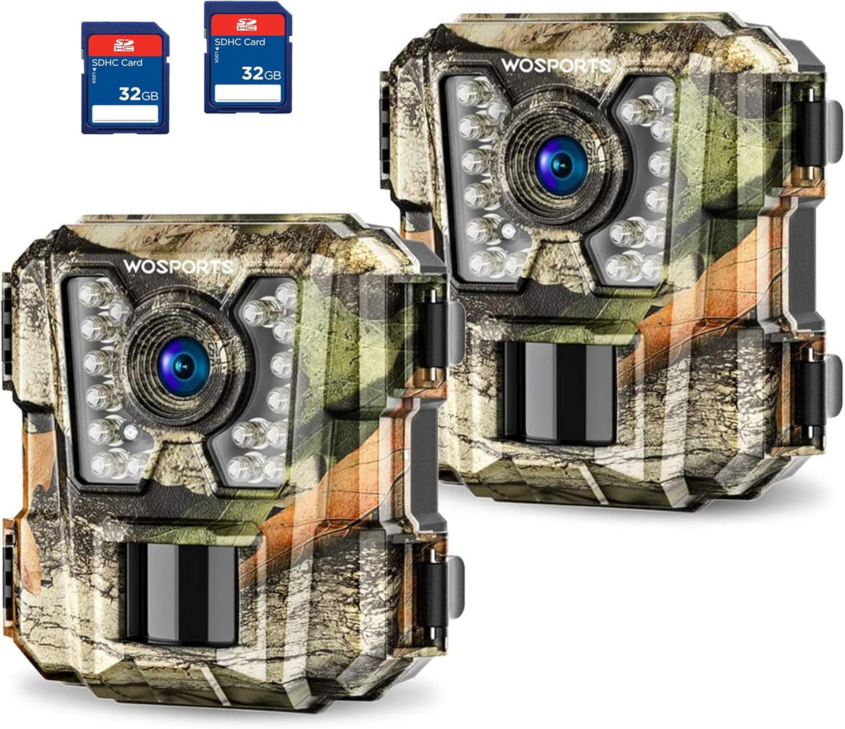 2 Pack Mini Trail Camera 1080P HD Waterproof O18524