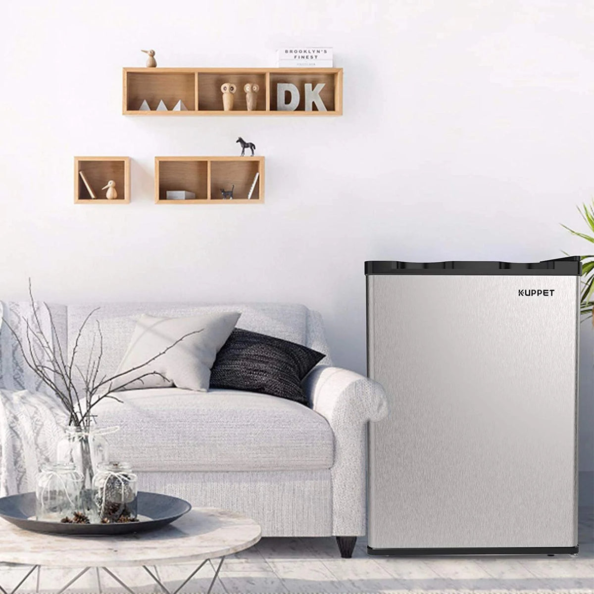 Compact Reversible Single Door Table Top Mini Freezer, 2.1CU.FT E737