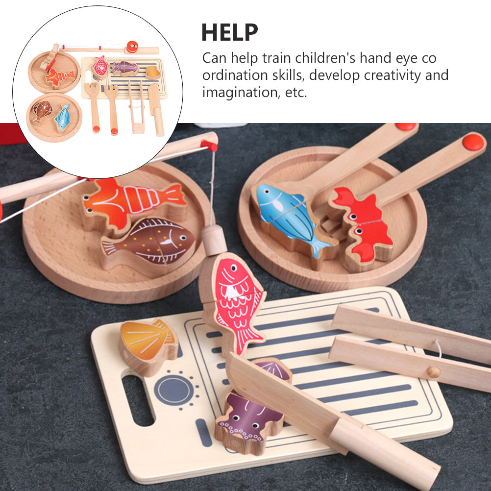 Wooden Role Play Toys Cutting Pretend Food Kitchen Y853