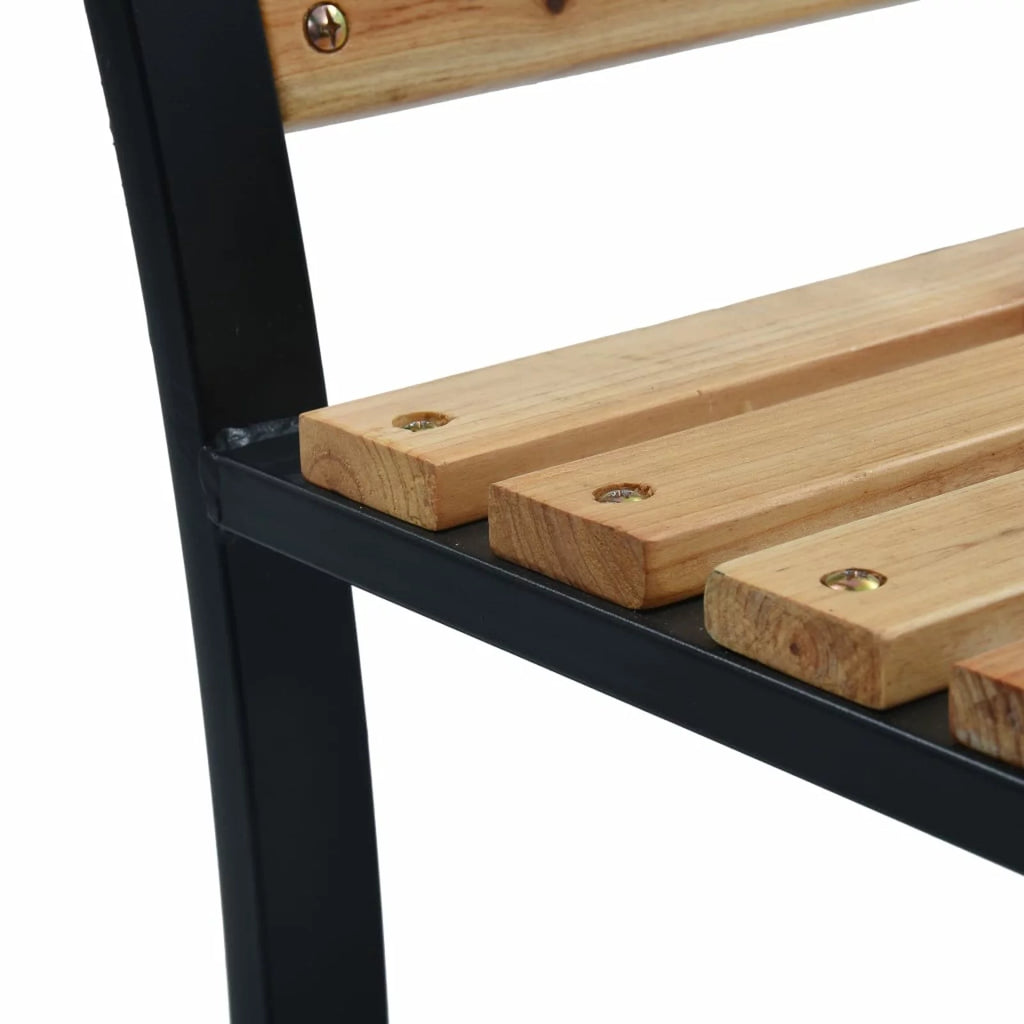 Wood and Plastic Garden Bench with Steel Frame C7063