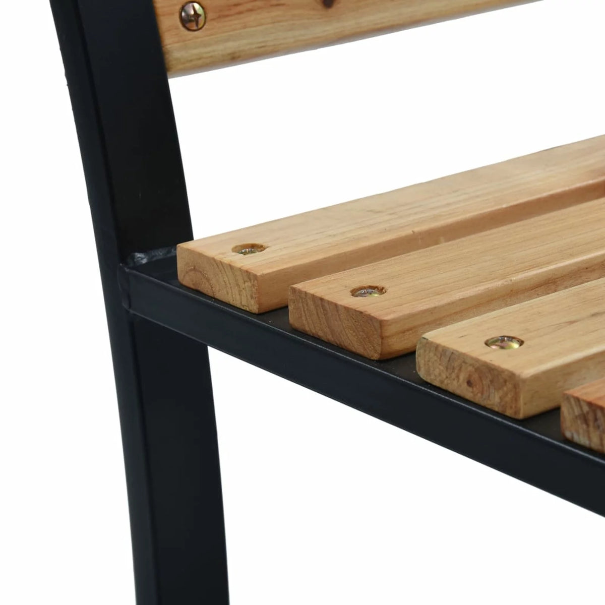 Wood and Plastic Garden Bench with Steel Frame C7063
