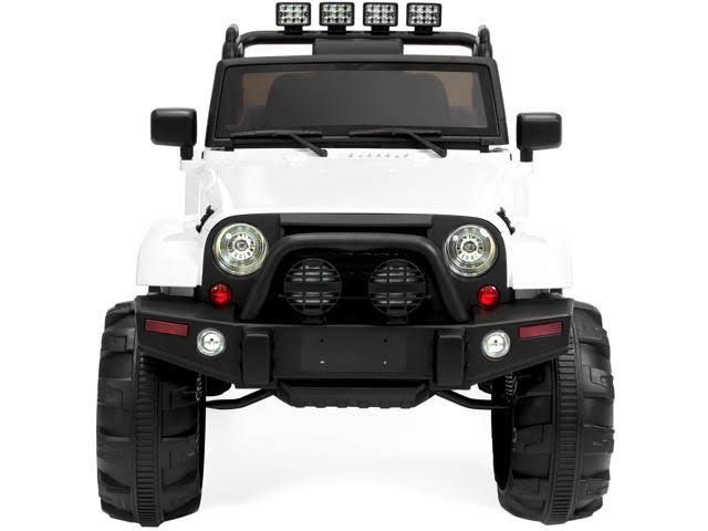 White 12V Kids Ride on Truck Car with Remote Control S473