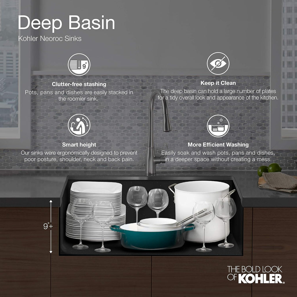 Matte White Kitchen Sink W659