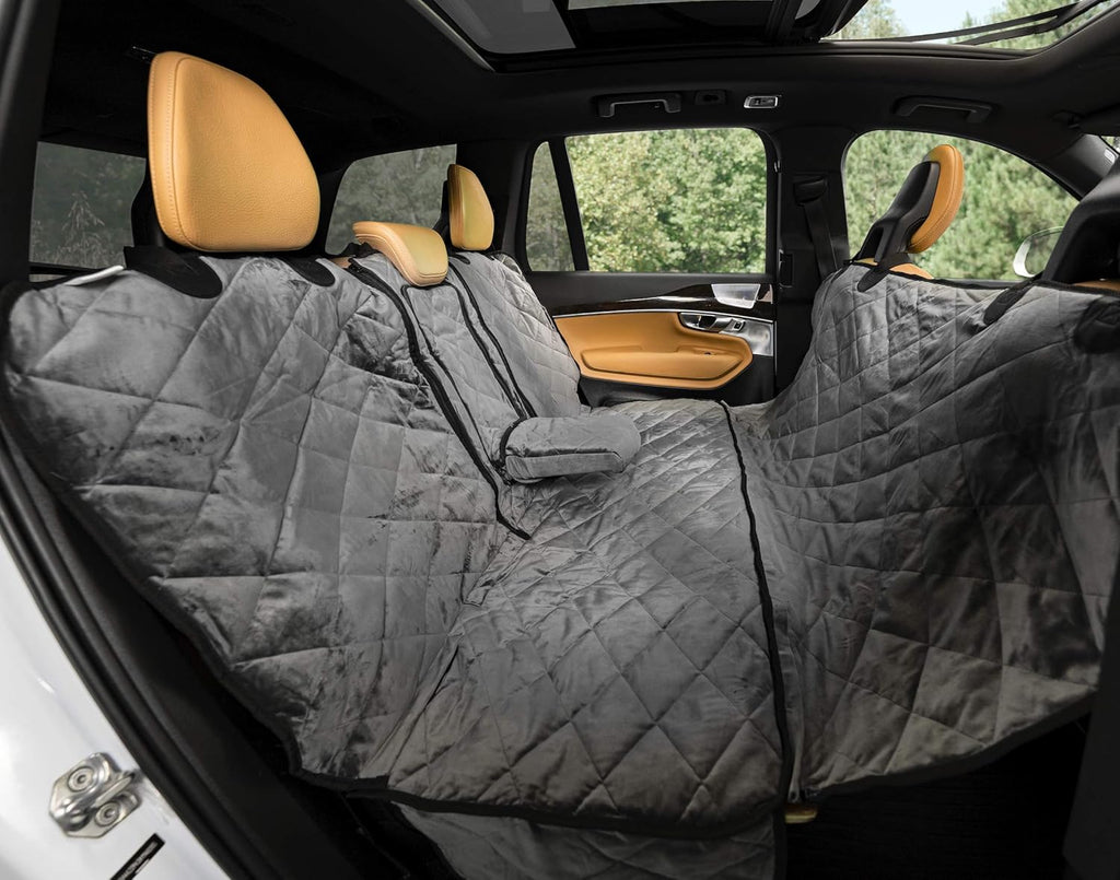 X-Large Charcoal Velvet Convertible Rear Seat Cover D86205