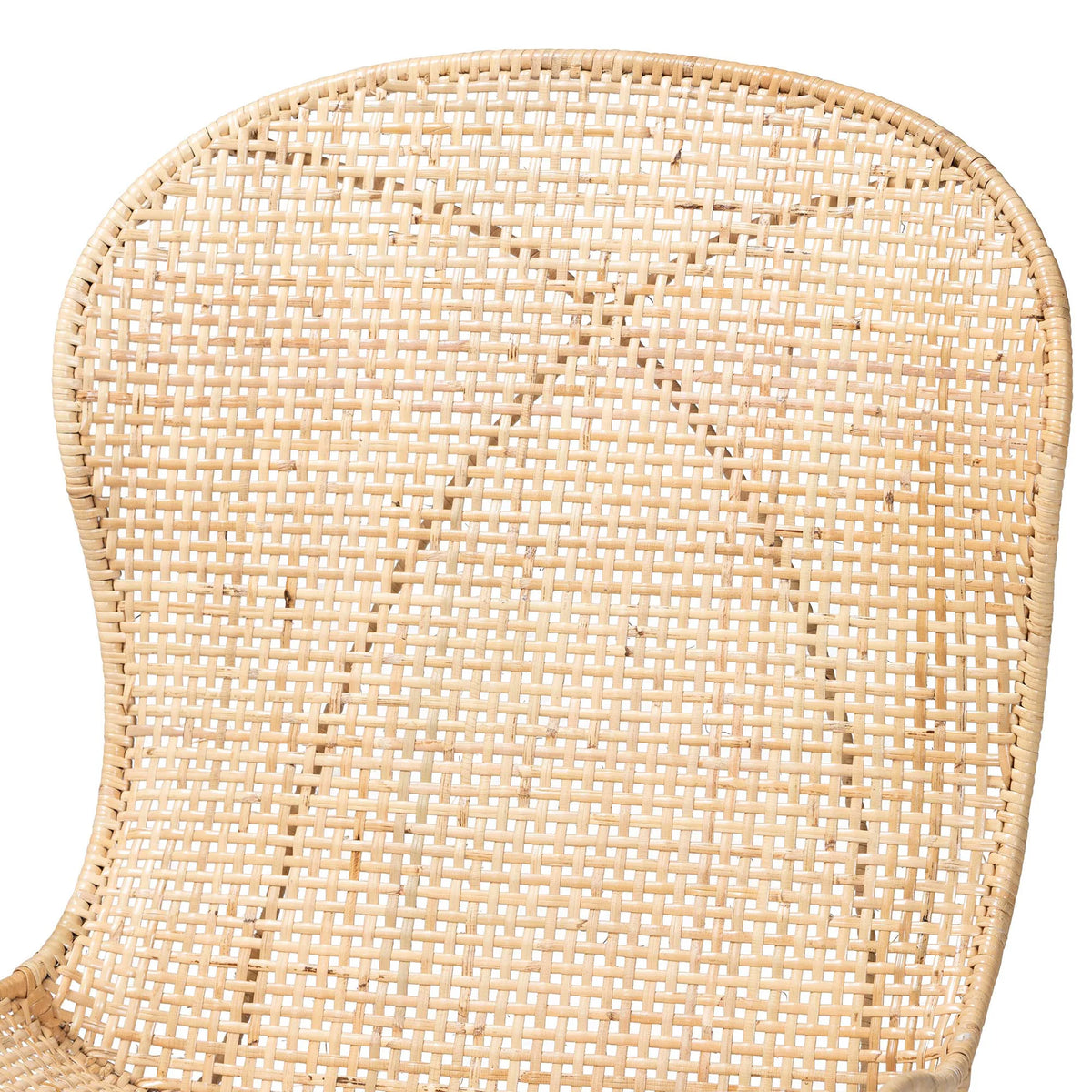 Natural Brown Mahogany and Rattan 2-Piece Dining Chair Set A6137