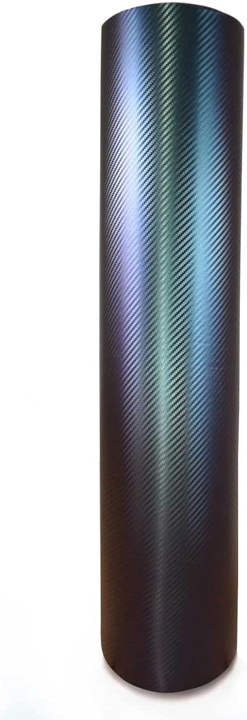 Carbon Fiber Purple to Blue Oil Slick Stretch Conform Vinyl Wrap Roll (100ft x 5ft) F1647