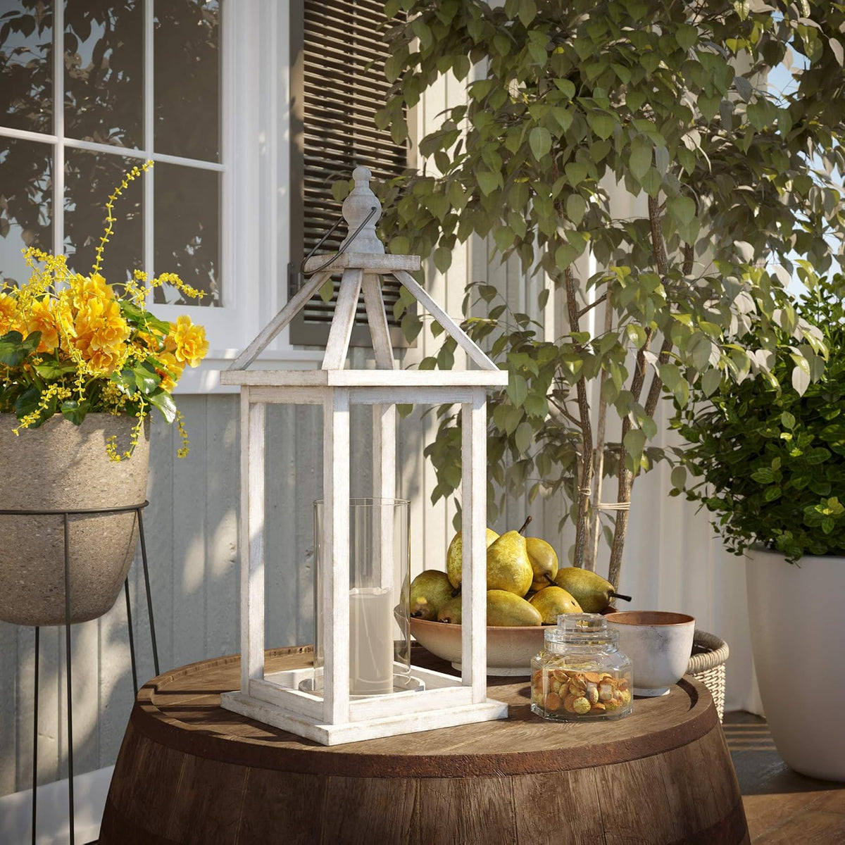 Decorative Wooden Lantern Candle Holder T858805