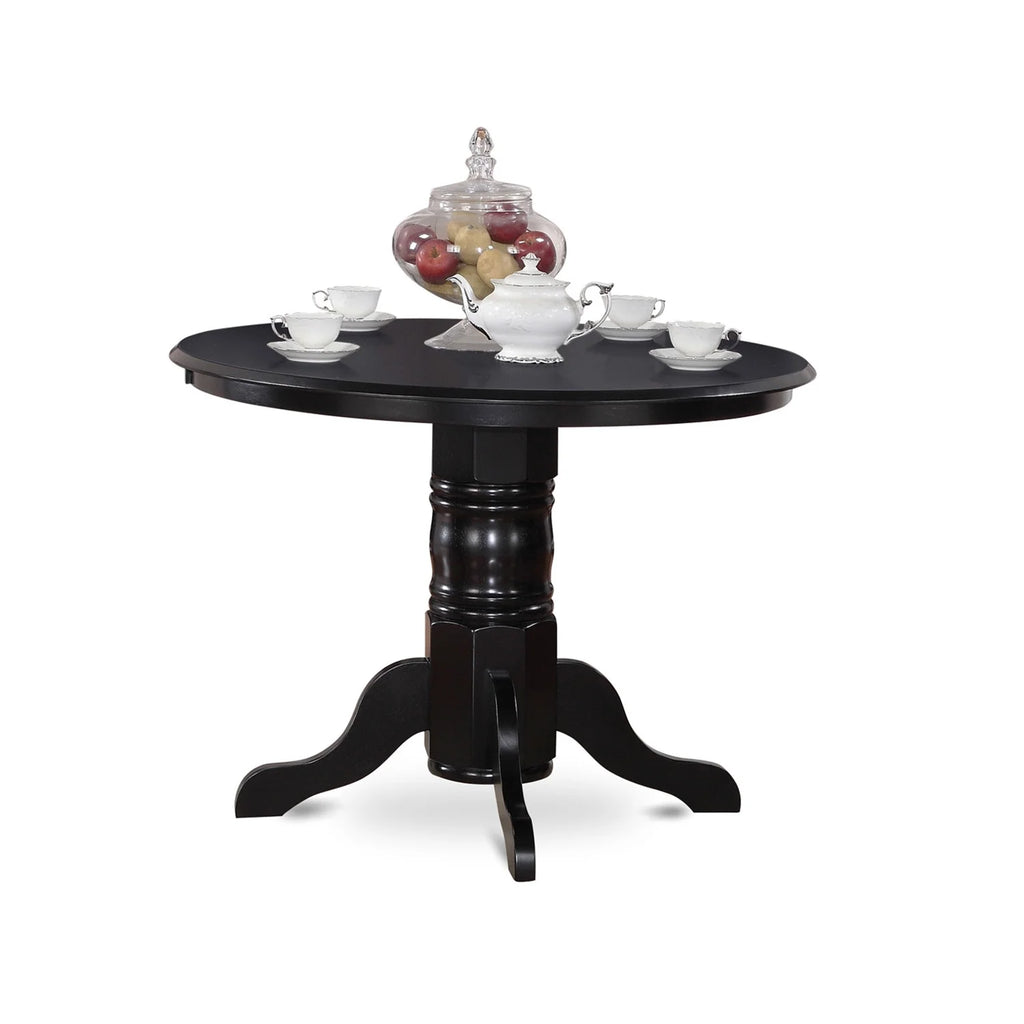 3-piece Dining Set with Wood Seat in Black O2156