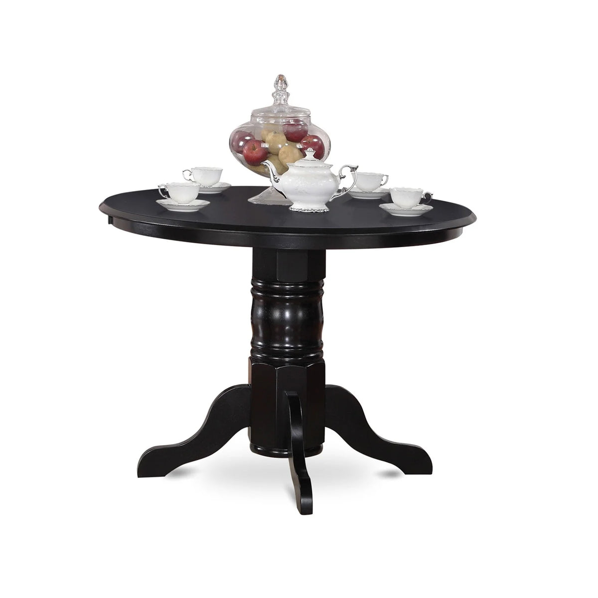 3-piece Dining Set with Wood Seat in Black O2156