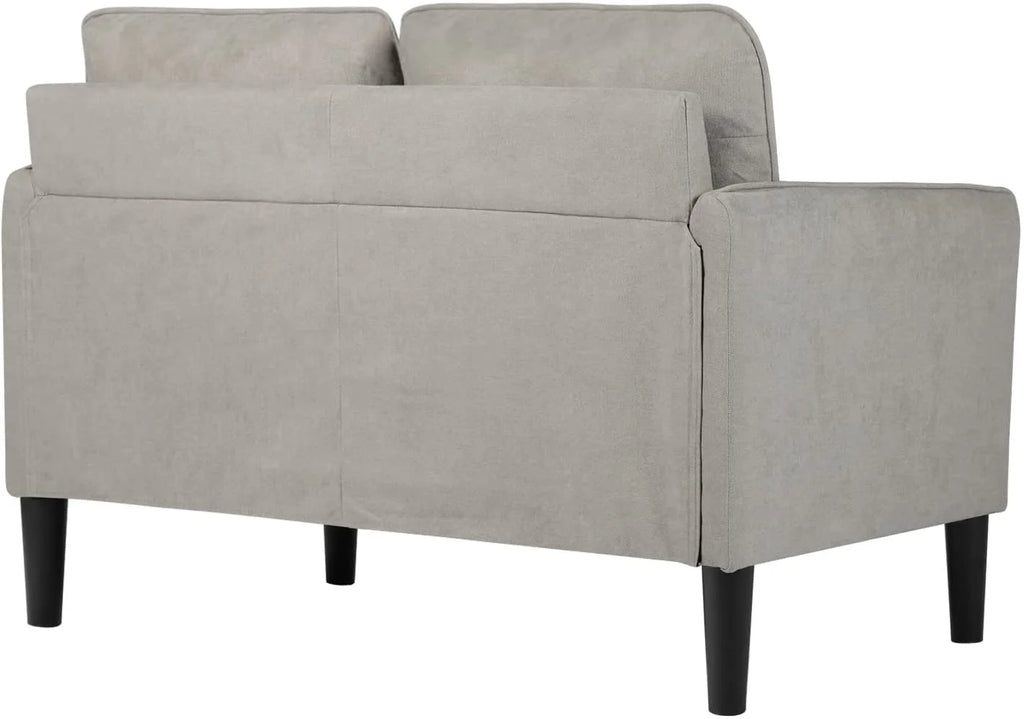Light Grey Fabric Loveseat Sofa L77959