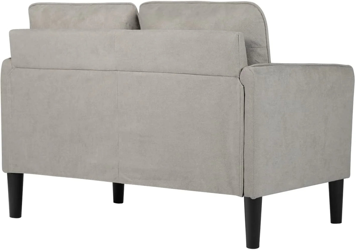 Light Grey Fabric Loveseat Sofa L77959