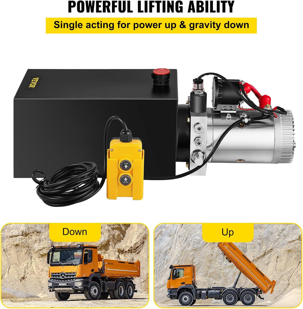 10 Quart 12V DC Single Acting Hydraulic Pump P138