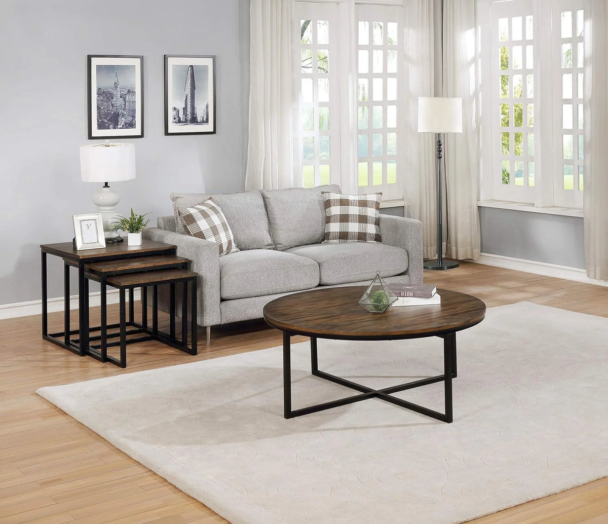 Round Wood Coffee Table S613313