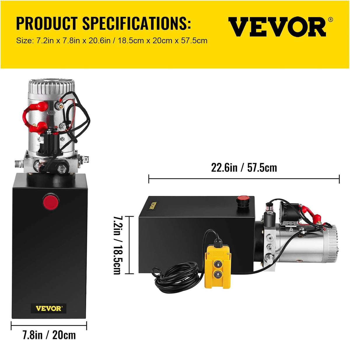 10 Quart 12V DC Single Acting Hydraulic Pump P138