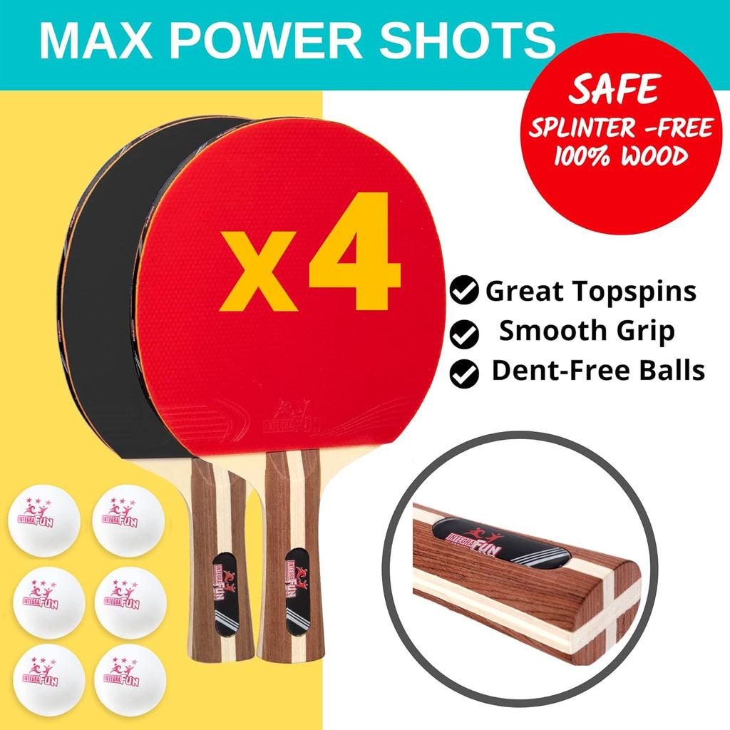 Ping Pong Paddle Set with Net and Balls E181