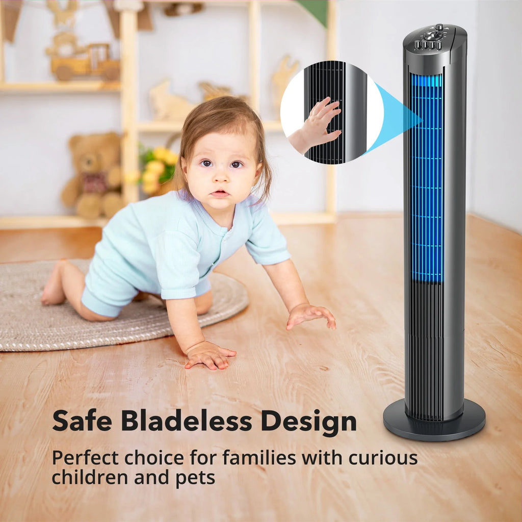 36" Oscillating Tower Fan, 3 Speeds, Timer I115365
