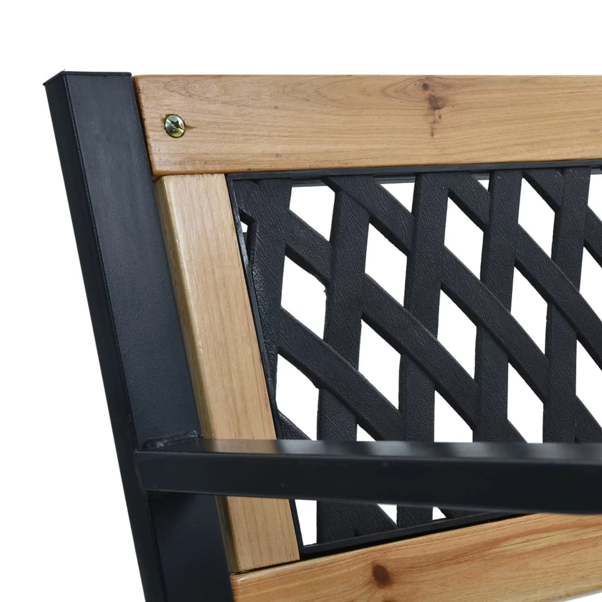 Wood and Plastic Garden Bench with Steel Frame C7063