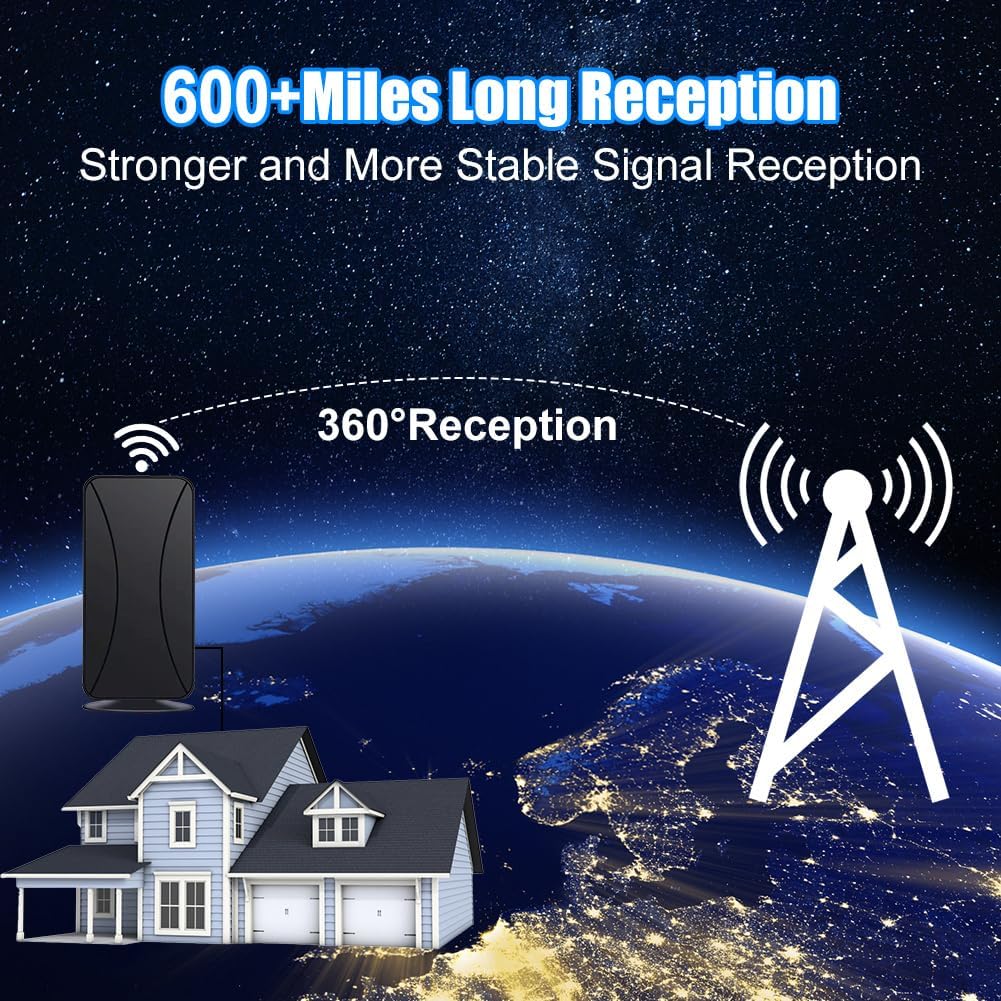 HD Digital TV Antenna with 36ft Coax Cable T493
