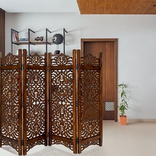Wooden 4 Panel Foldable Room Divider N144141