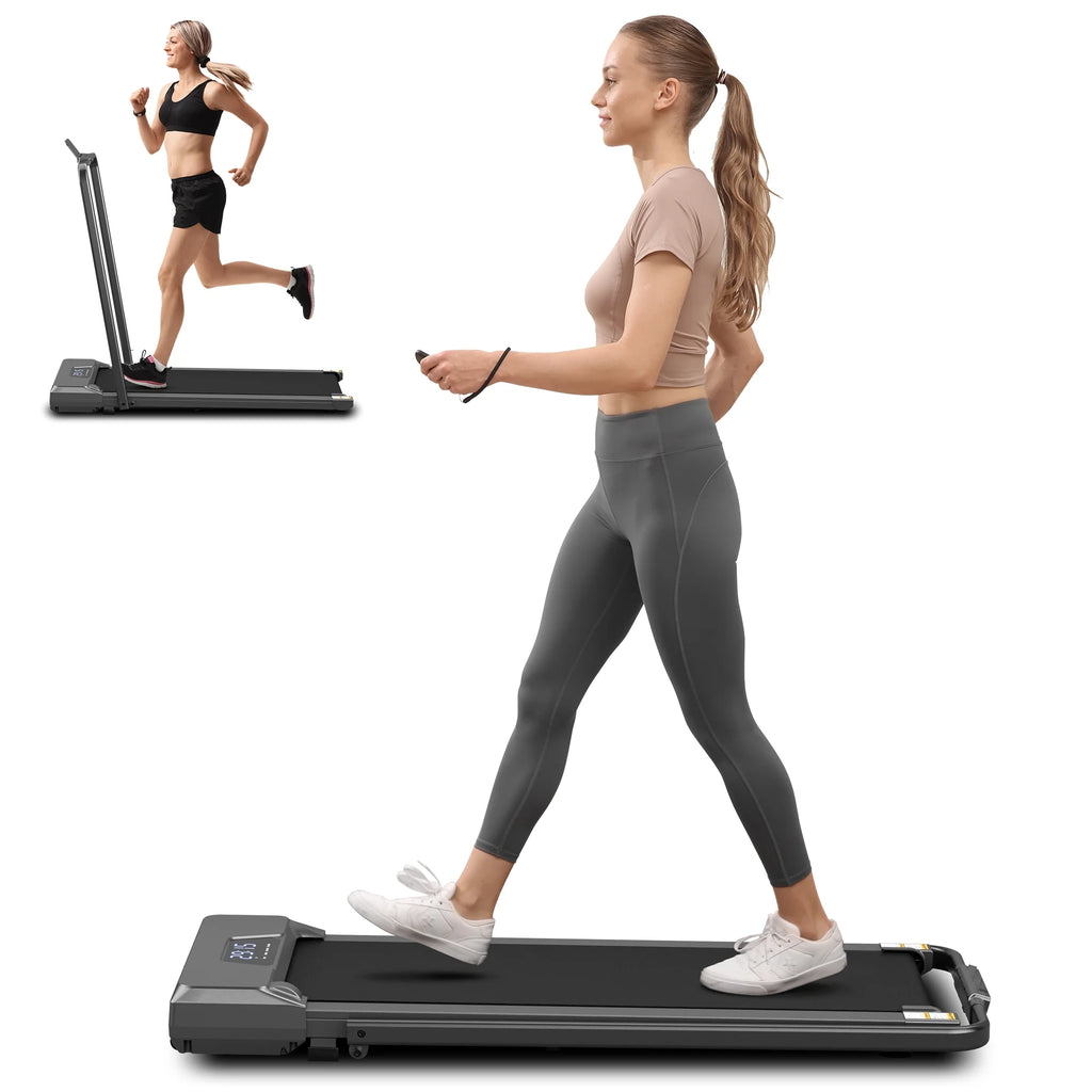 2 in 1 Folding Treadmill 7.5 MPH with Remote Control and LED Display D948496
