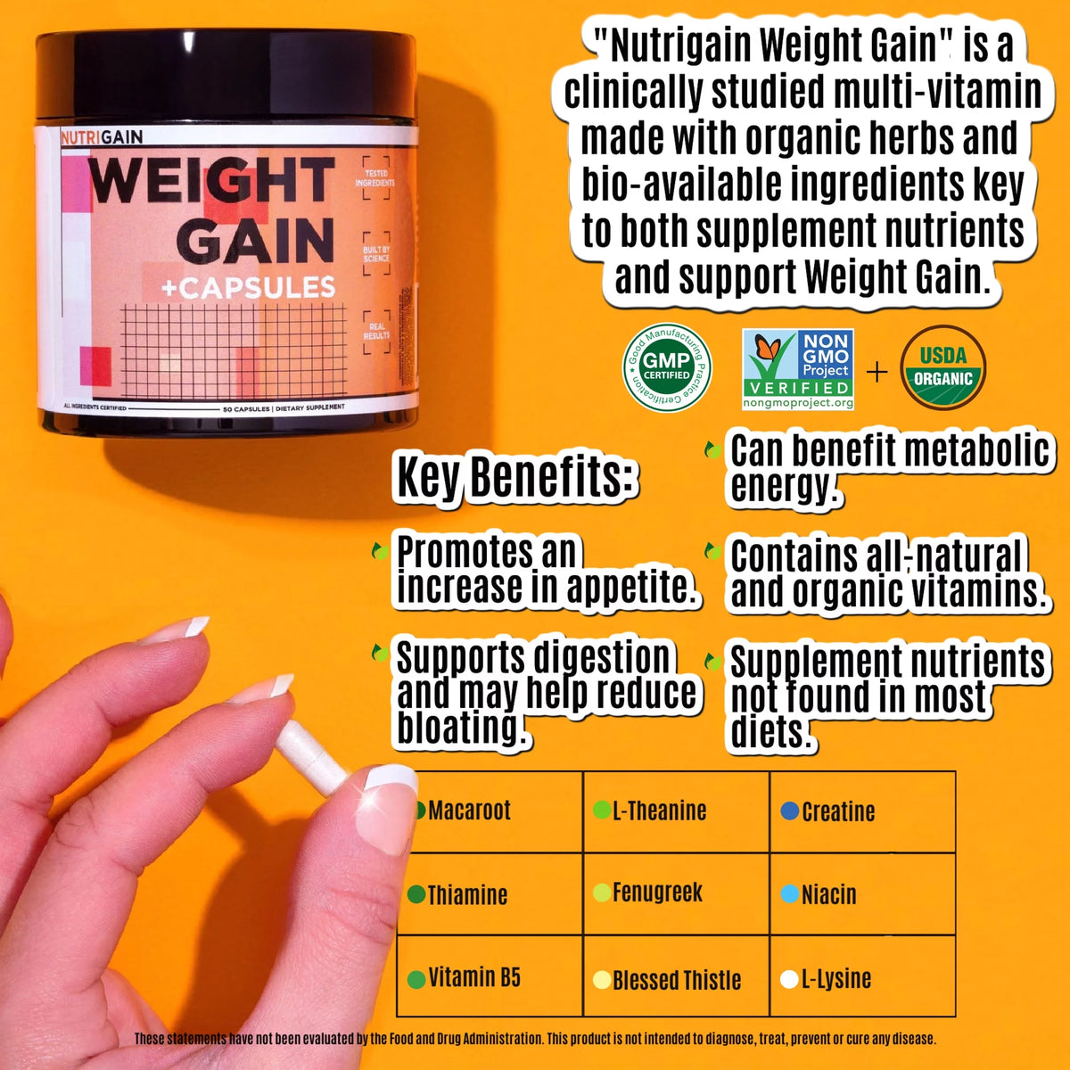 Weight Gain Capsules - 6 OZ Jar C989