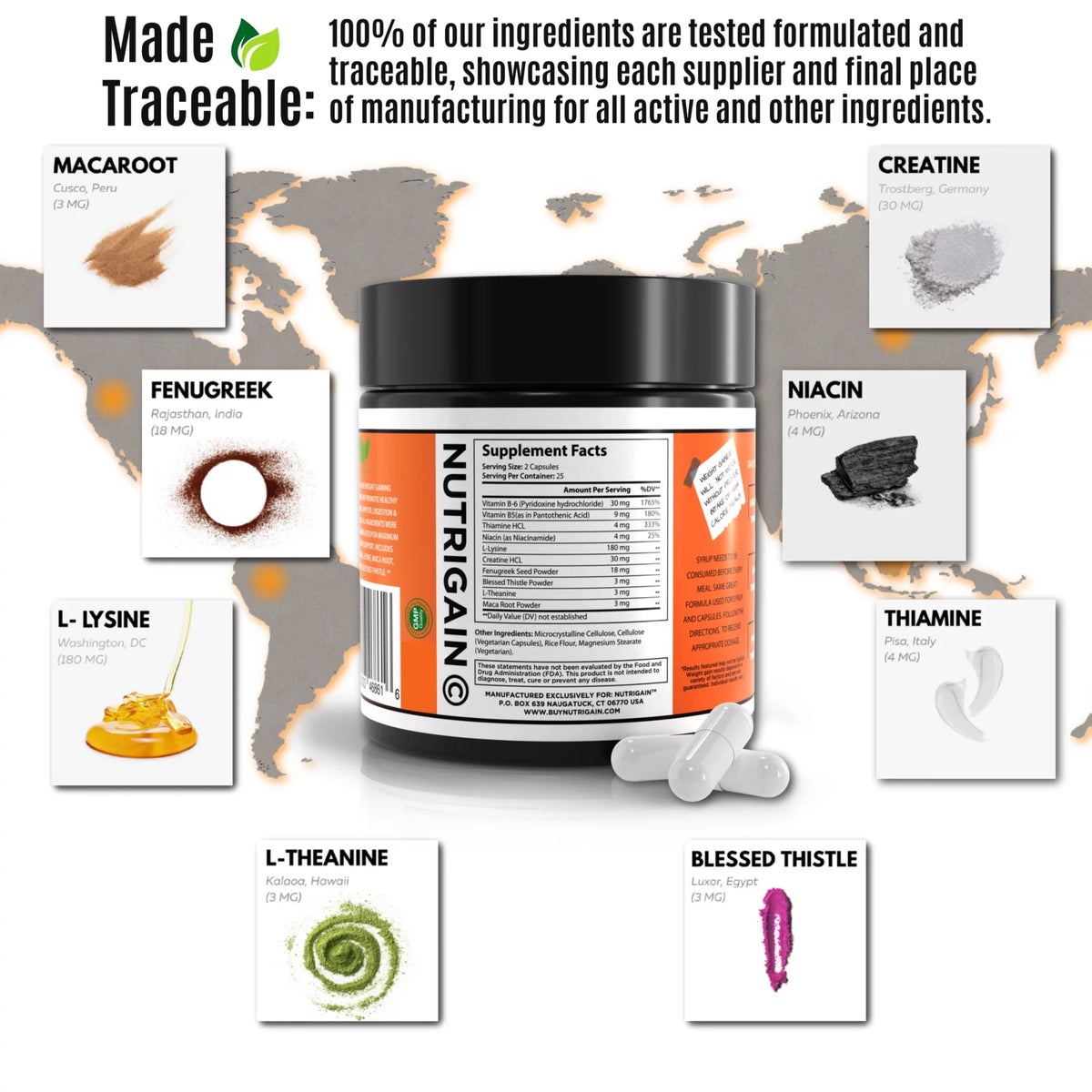 Weight Gain Capsules - 6 OZ Jar C989
