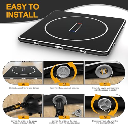 Inflatable 4" Thick Foldable Waterproof PVC Wrestling Mat T231939