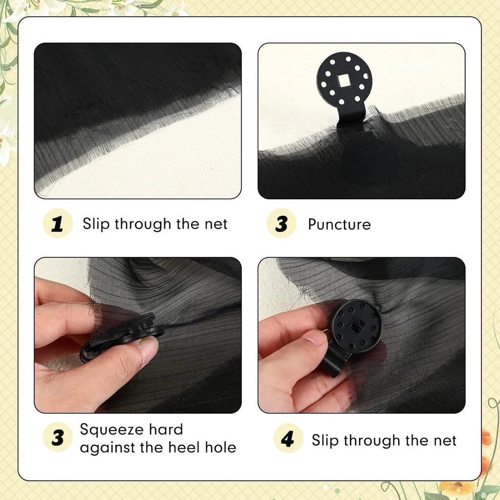 400 Pcs Black Shade Cloth Plastic Clips for Garden Greenhouse A7818