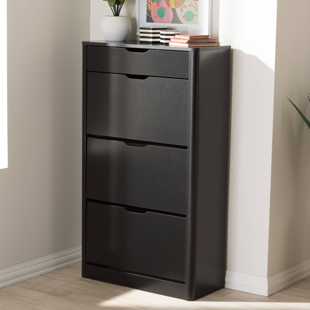 Black Wood Storage Cabinet G5932