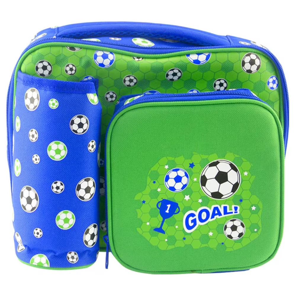 Insulated Lunch Bag with Bottle Holder, 3 Compartments K11219
